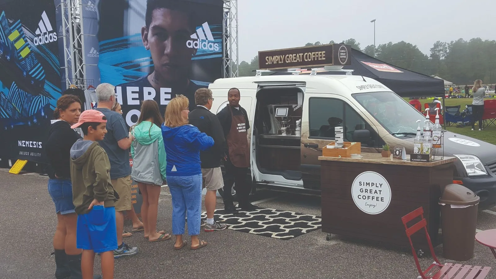 A product sampling activation in progress