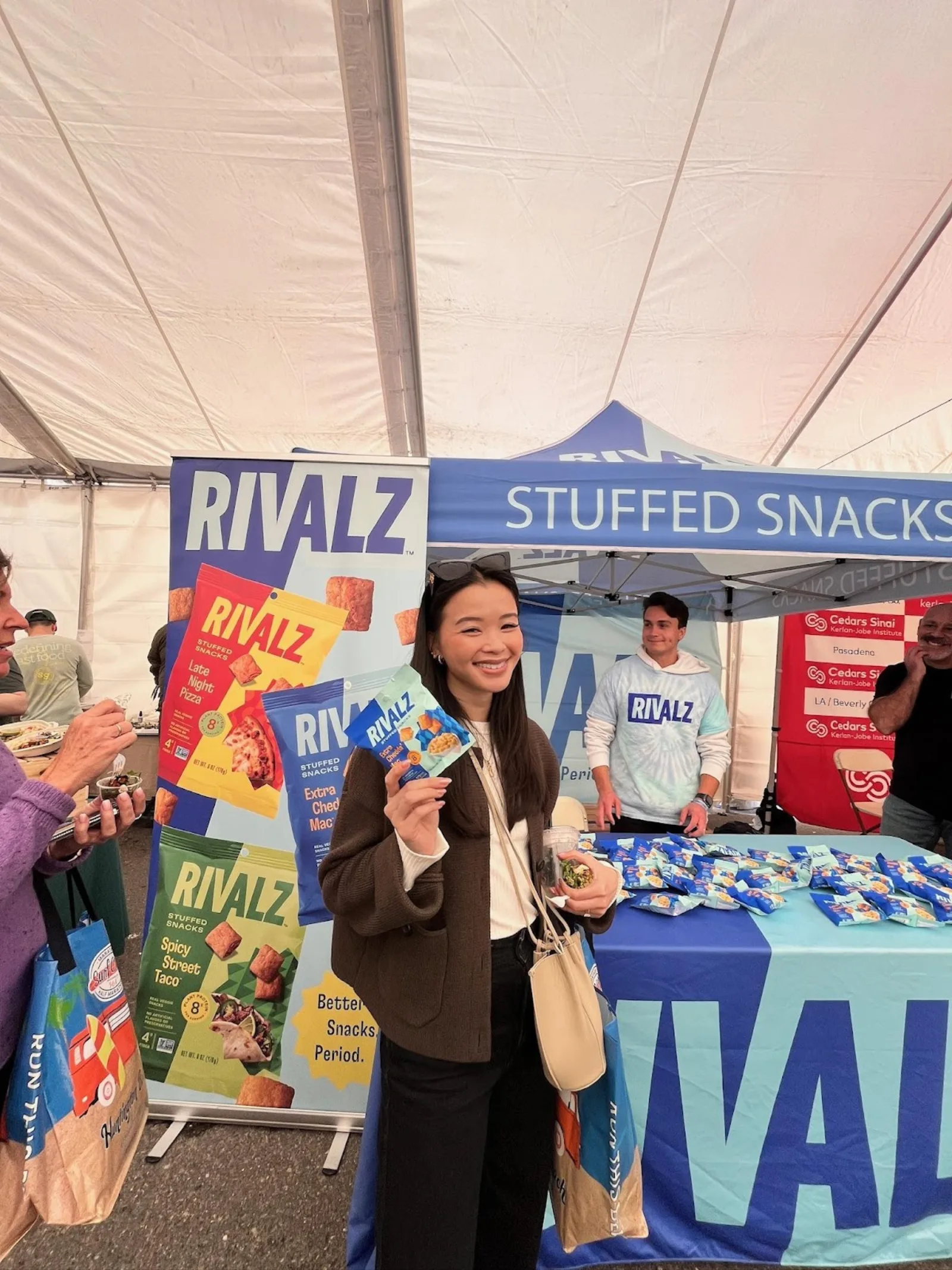 An example of a product sampling pop-up booth